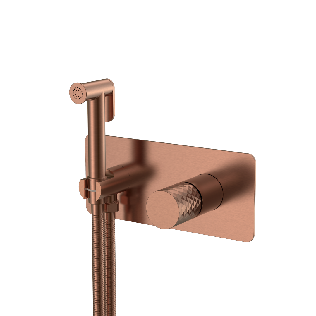 Фото Гигиенический душ Boheme Stick 127-CB со смесителем медь браш