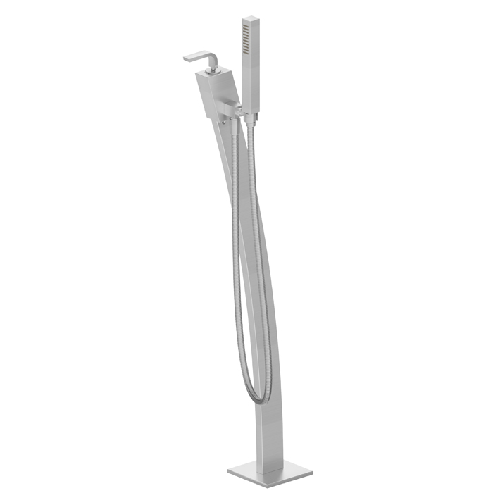 Фото Смеситель Newform Outdoor 62289EX.50.050 для ванны напольный, нержавеющая сталь браш