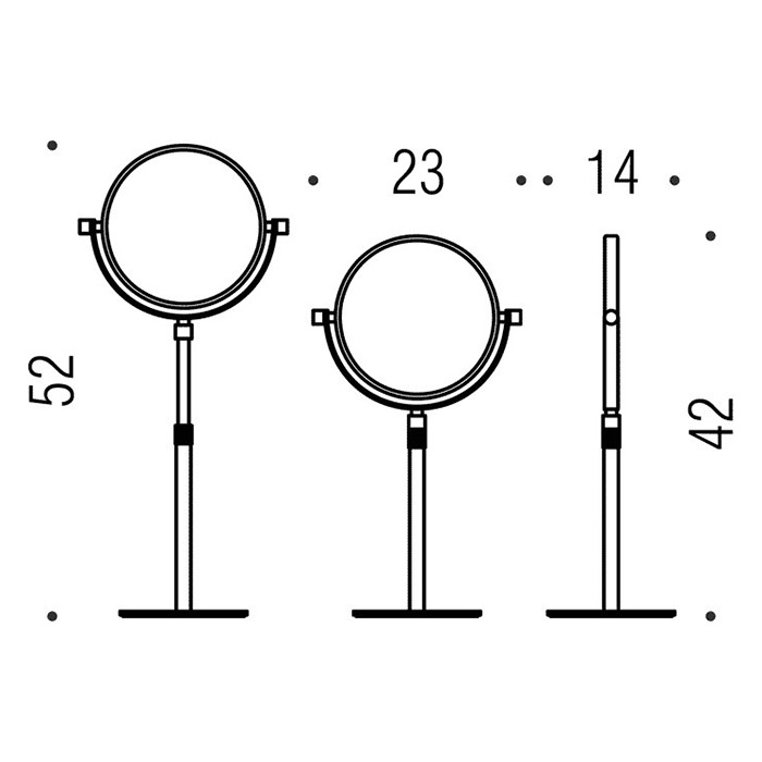 Фото Косметическое зеркало Colombo Complementi B9752.CR с 3-х увеличением настольное хром глянец
