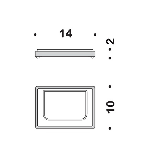Фото Мыльница Colombo Look B1651-VAN настольная хром глянец/стекло матовое