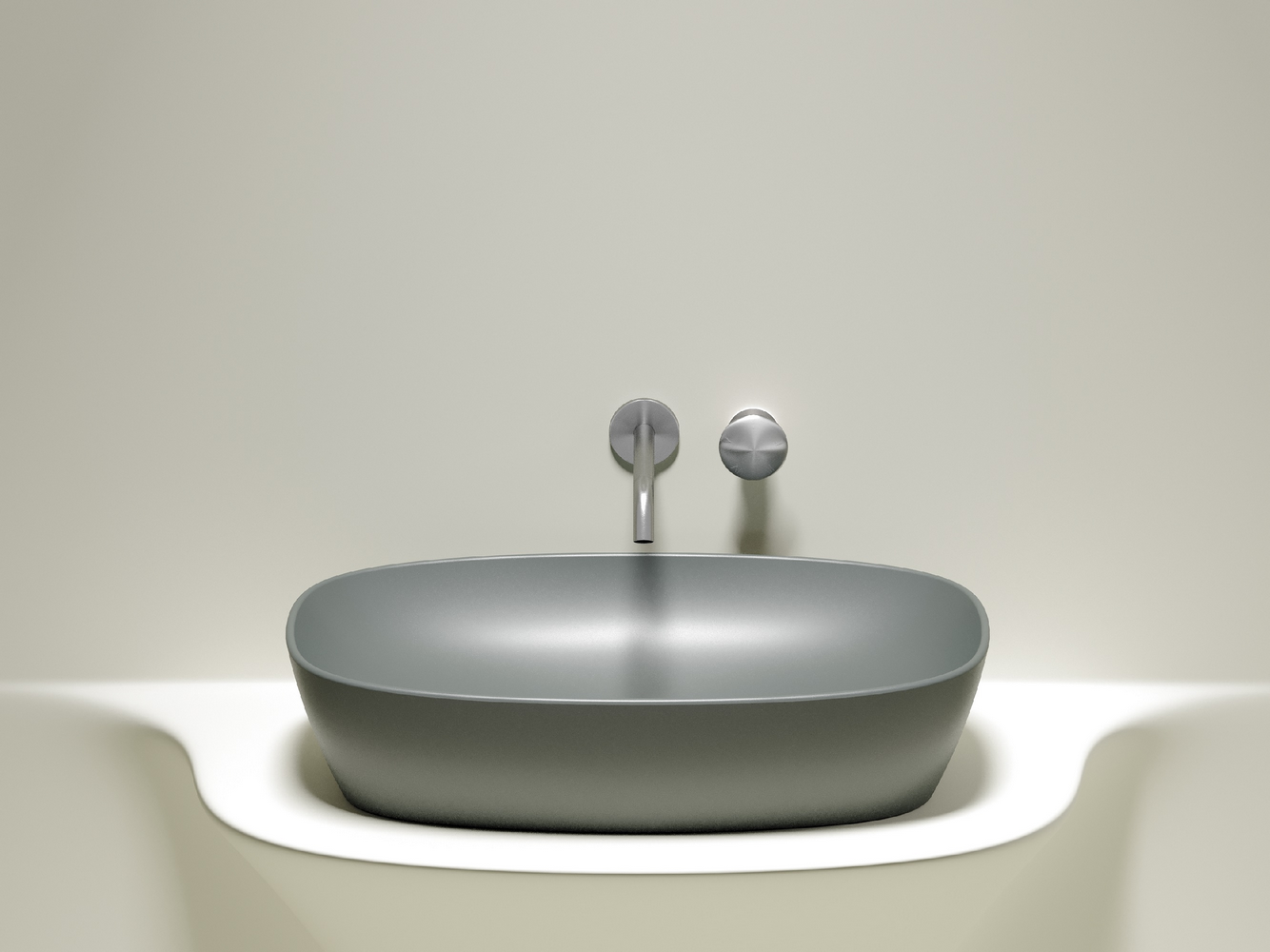 Фото Раковина Ceramicanova Element CN6049MH накладная 61 × 38,5 × 14 см, антрацит матовый