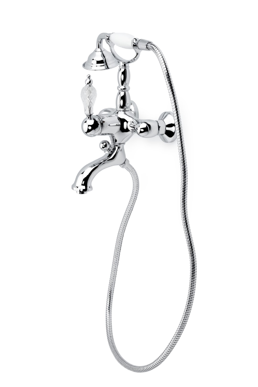 Фото Смеситель для ванны Boheme Crystal 263-CRST хром глянец