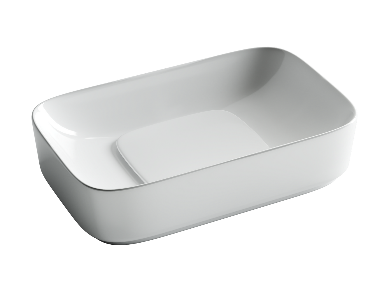 Фото Раковина Ceramicanova Element CN5021 накладная 60 × 37,5 × 14,5 см, белый глянцевый