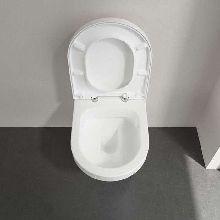 Фото Унитаз подвесной Villeroy & Boch Architectura 4694HRR1, безободковый, с сиденьем с микролифтом, белый глянцевый