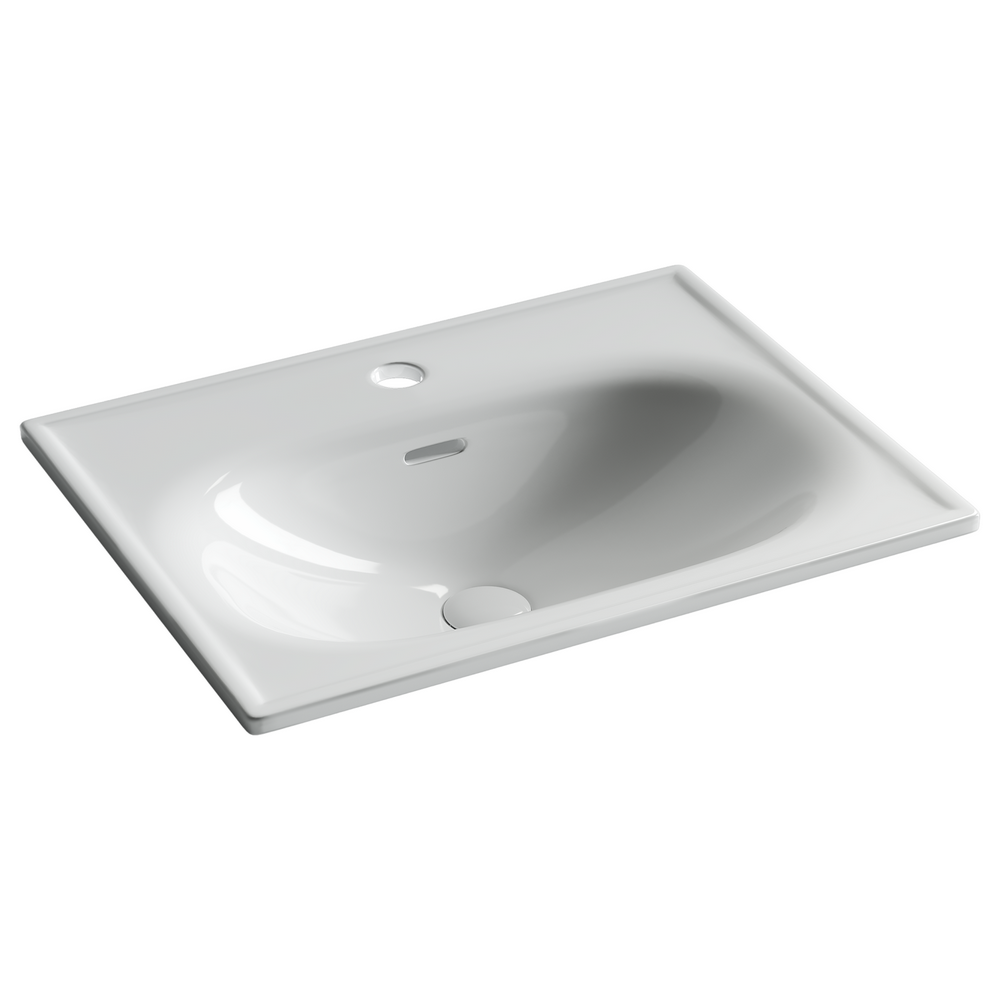 Фото Раковина Ceramicanova Sabo CN13001 мебельная 60 × 46 × 18 см, белый глянцевый