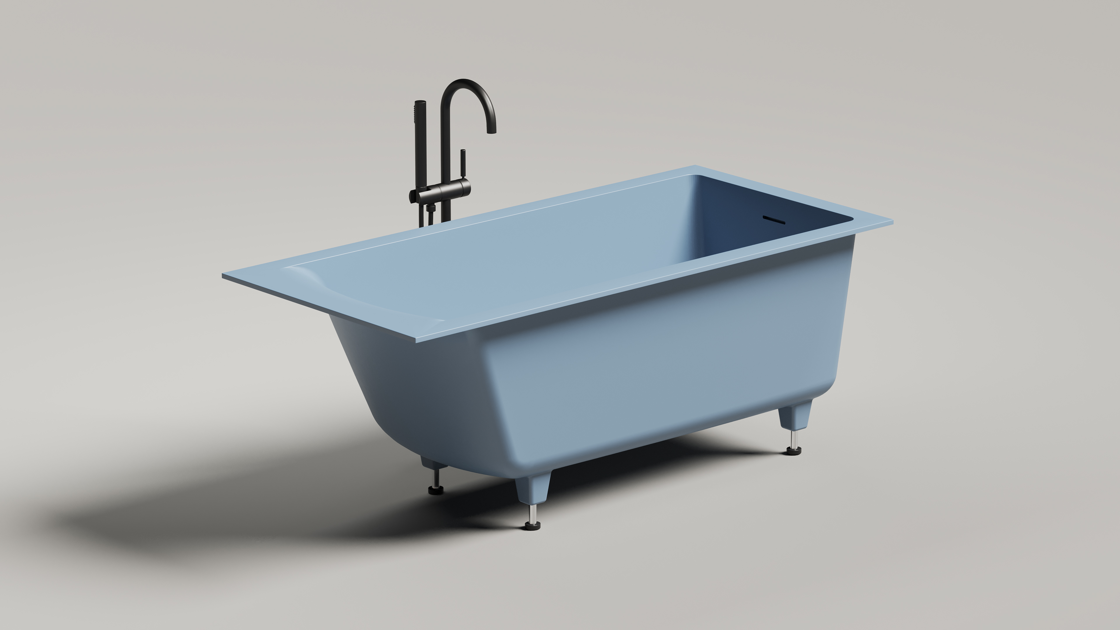 Фото Ванна Salini Cascata Kit 150x70 105012G встраиваемая из литьевого мрамора, белая глянцевая