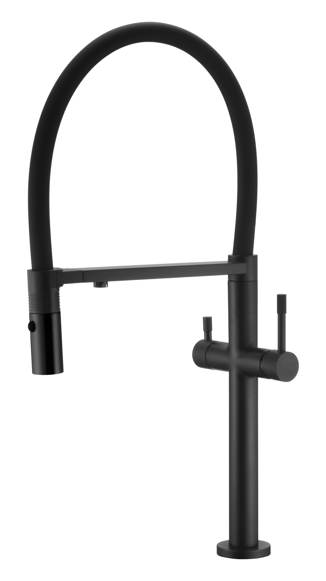 Фото Смеситель для кухни Boheme Uno 115-B с краном для фильтра черный