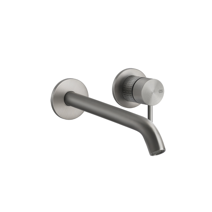 Фото Смеситель Gessi Gessi316 54286#239 для раковины с изливом, нержавеющая сталь браш