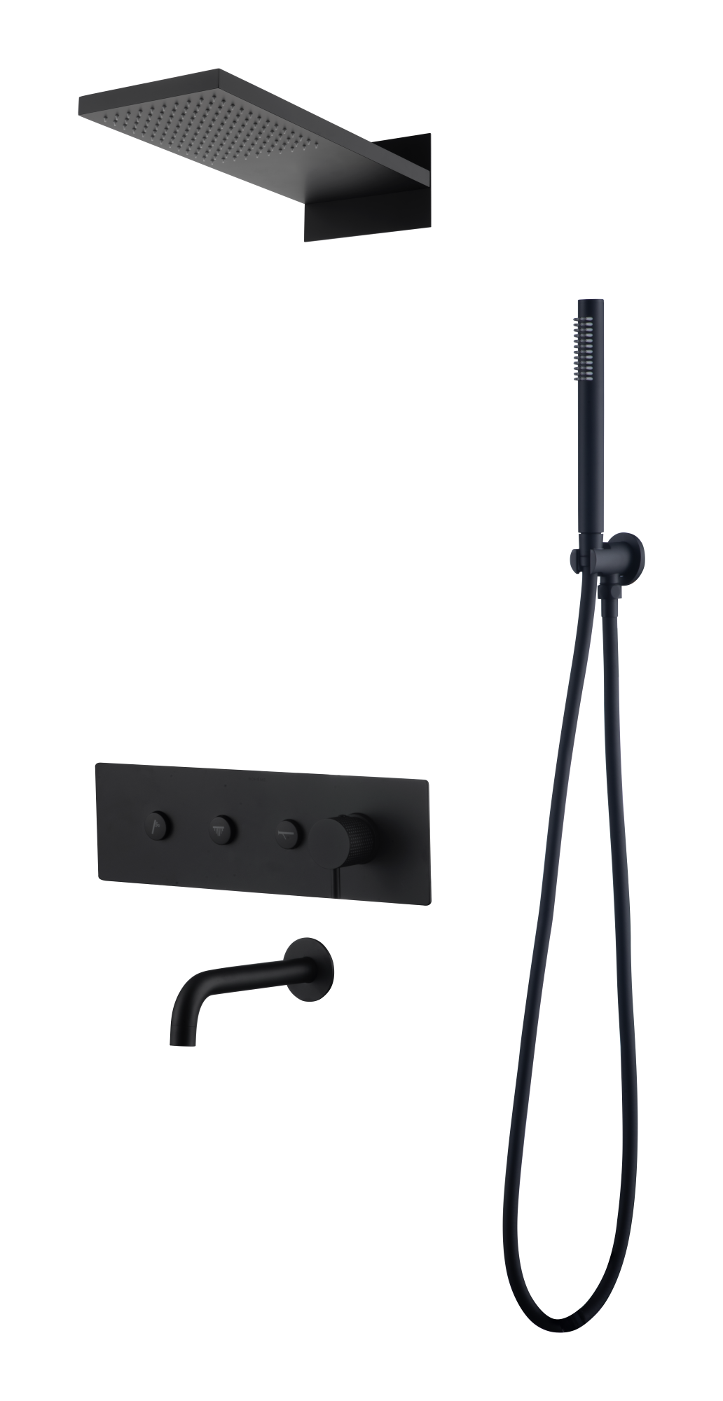 Фото Душевая система Boheme Fusion 130-2-B черный матовый