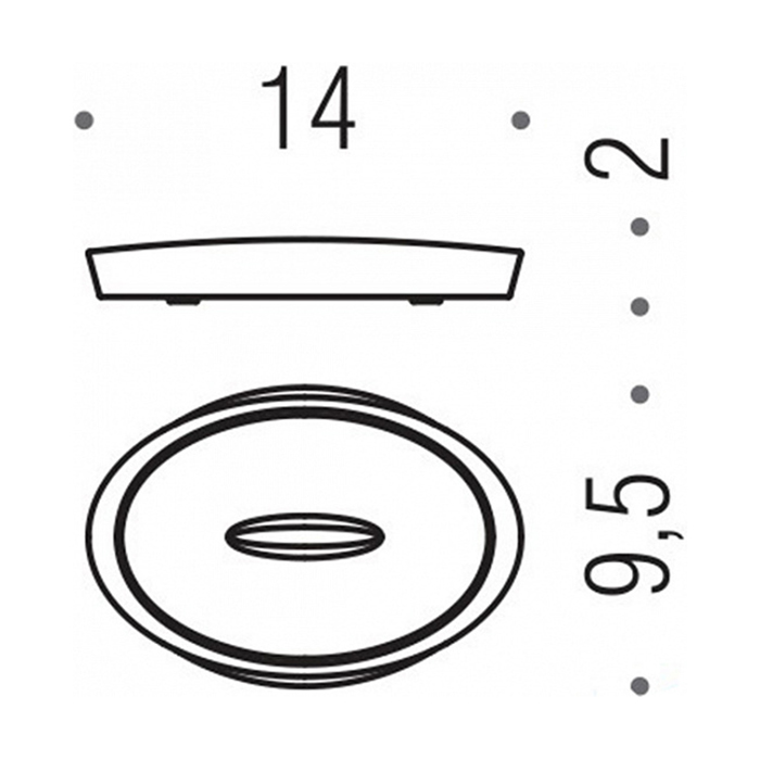 Фото Мыльница Colombo Plus W4940.GM настольная графит матовый
