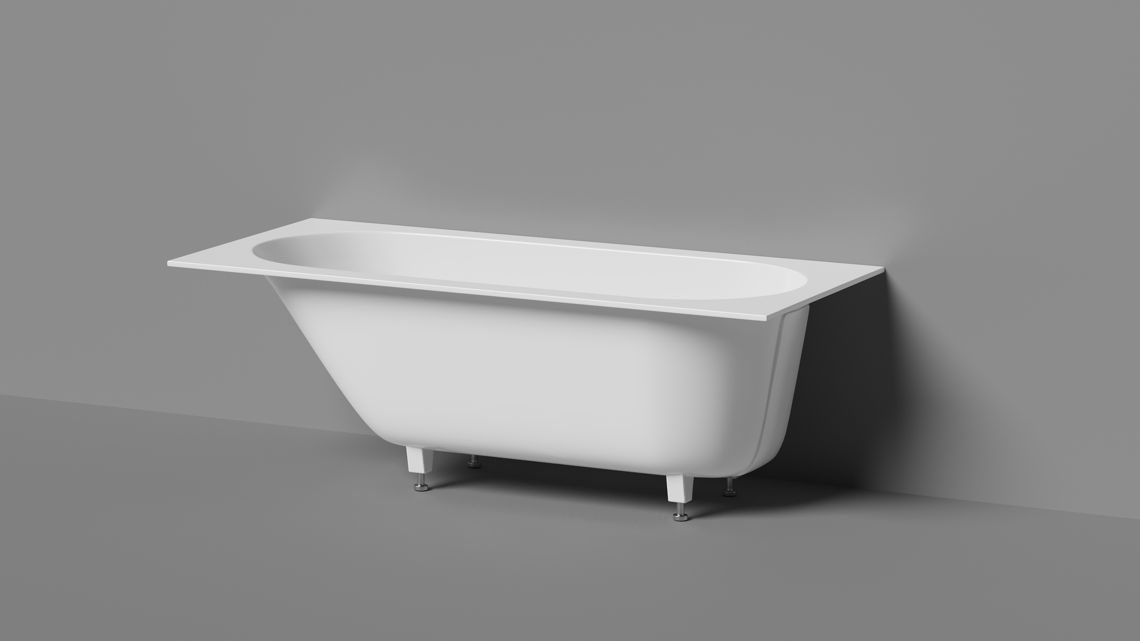 Фото Ванна Salini Lofo Kit 180x80 UM12323 встраиваемая из литьевого мрамора, белая матовая