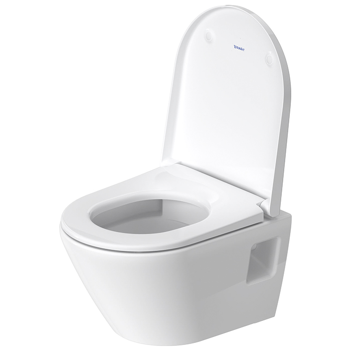 Фото Унитаз подвесной укороченный Duravit D-Neo 2587092000, безободковый, без сиденья, белый глянцевый