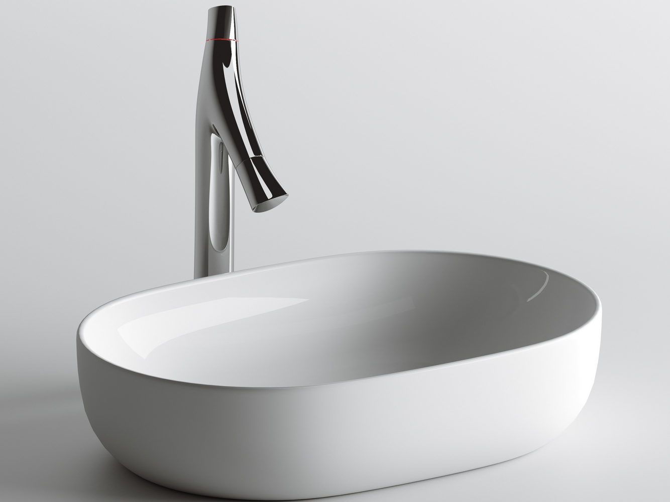Фото Раковина Ceramicanova Element CN6047 накладная 60 × 41,5 × 13,5 см, белый глянцевый