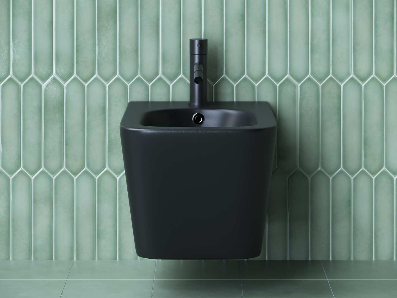 Фото Биде Ceramicanova Metric CN3008MB подвесное, черный матовый