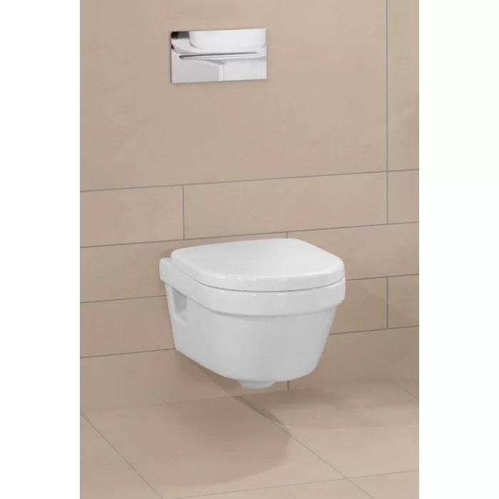 Фото Унитаз подвесной Villeroy & Boch Architectura 5684HR01, безободковый, с сиденьем с микролифтом, белый глянцевый