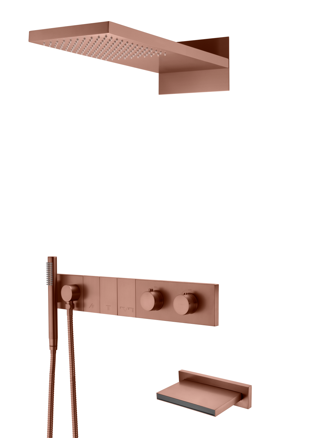 Фото Душевая система Boheme Zodiac 133-2-BRB термостат бронза браш