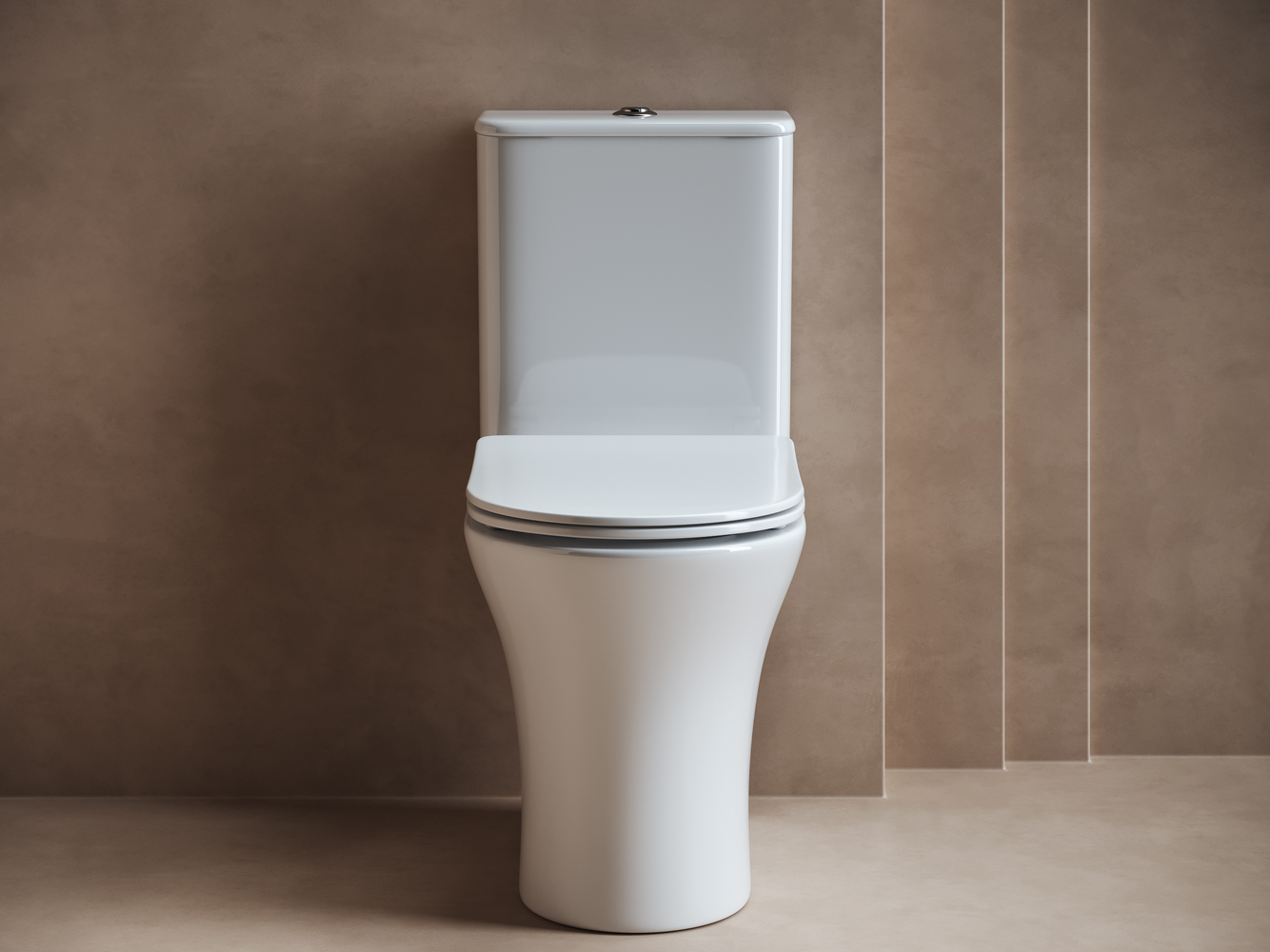 Фото Унитаз Ceramicanova Fortuna CN9001 безободковый с сиденьем с бачком компакт, белый глянцевый