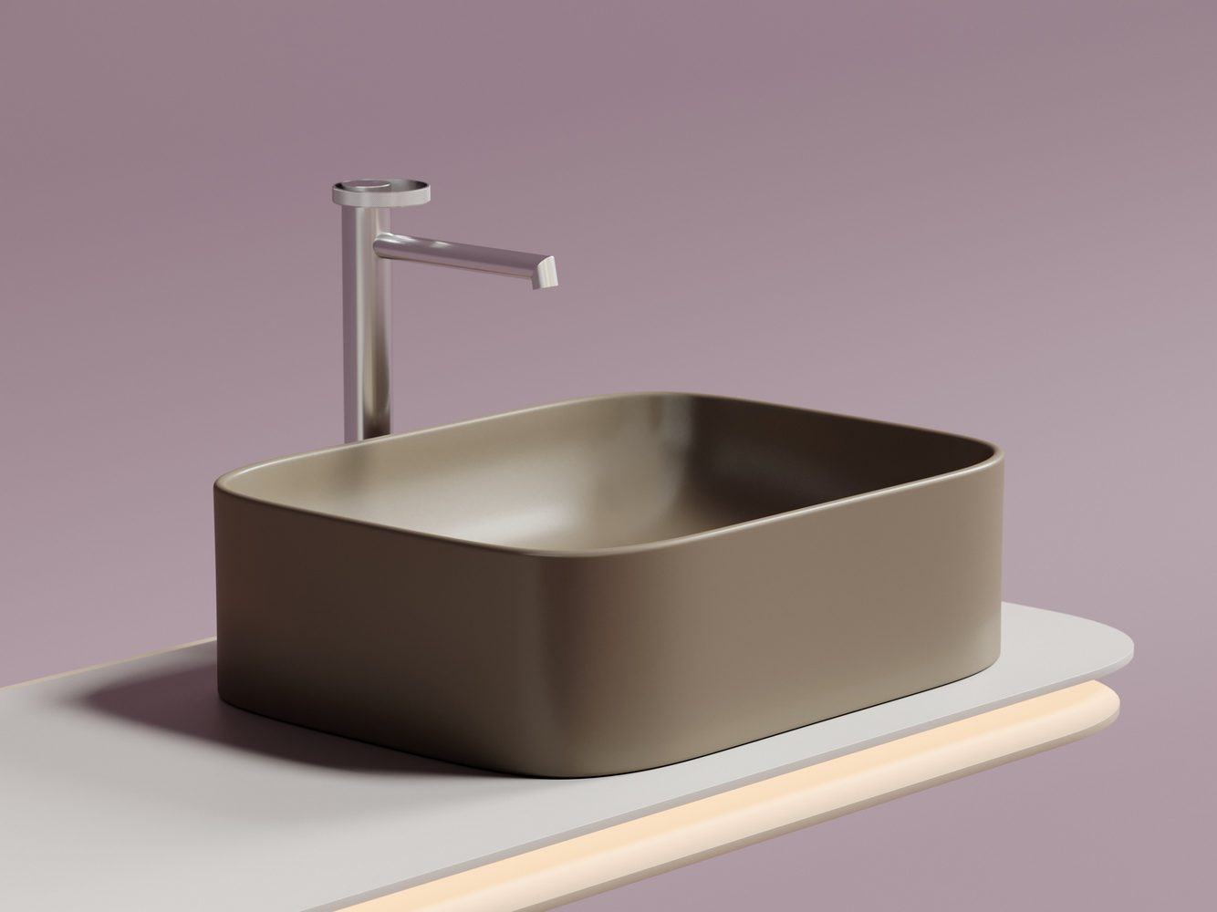 Фото Раковина Ceramicanova Element CN6052MC накладная 50,5 × 38 × 15 см, капучино матовый
