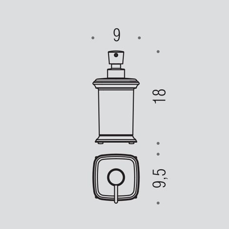 Фото Дозатор Colombo Portofino B9326.CR-VAN настольный хром глянец/стекло матовое