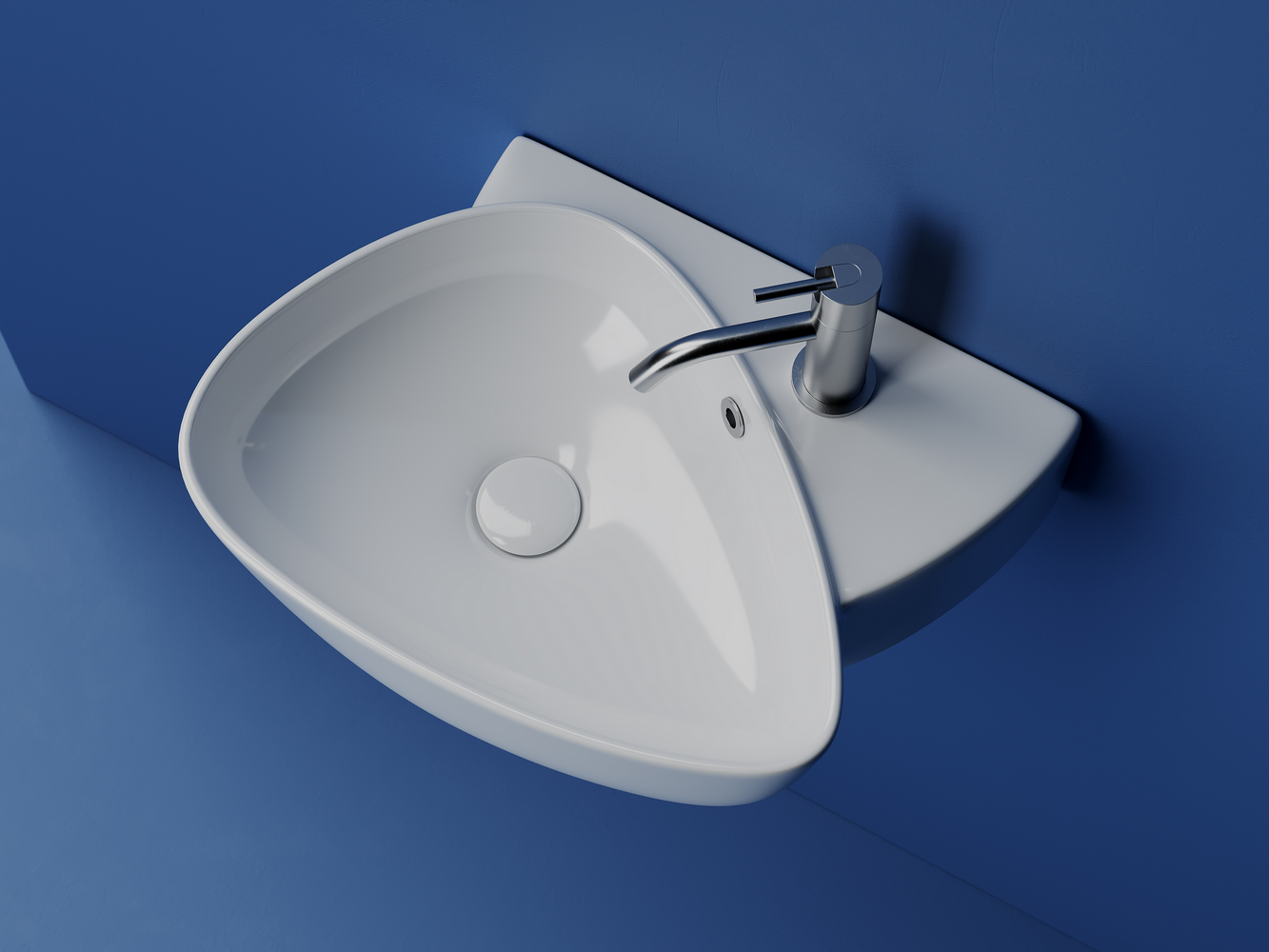 Фото Раковина Ceramicanova Element CN5049 подвесная 49,5 × 35 × 15,5 см, белый глянцевый