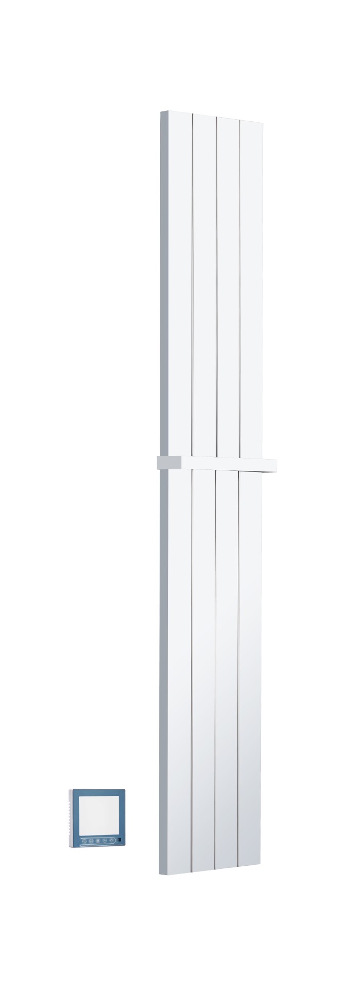 Фото Полотенцесушитель Boheme Flat 725-MW электрический, белый матовый  h150х27 см