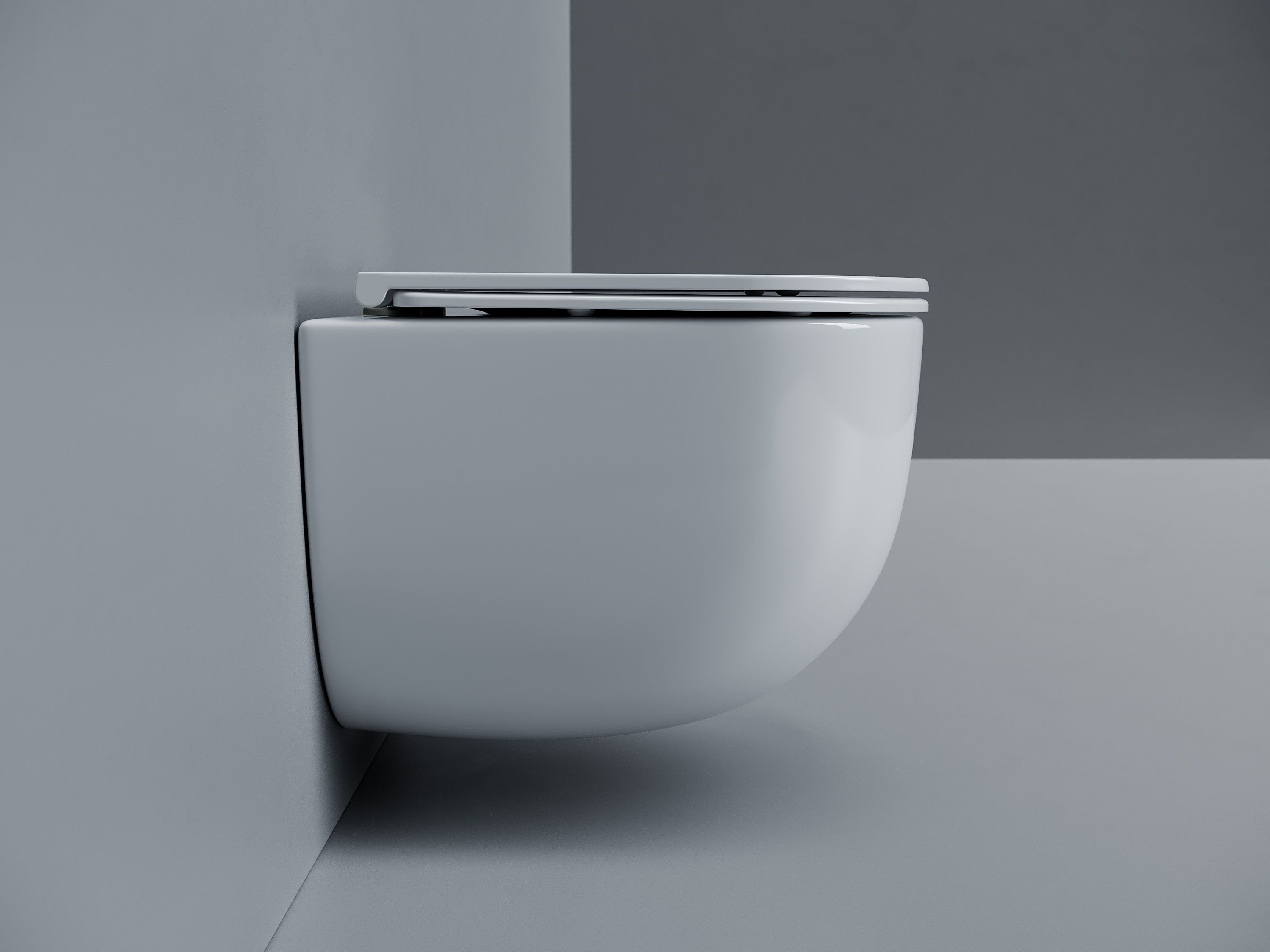 Фото Унитаз Ceramicanova Voga CN4012T с сиденьем подвесной, белый глянцевый