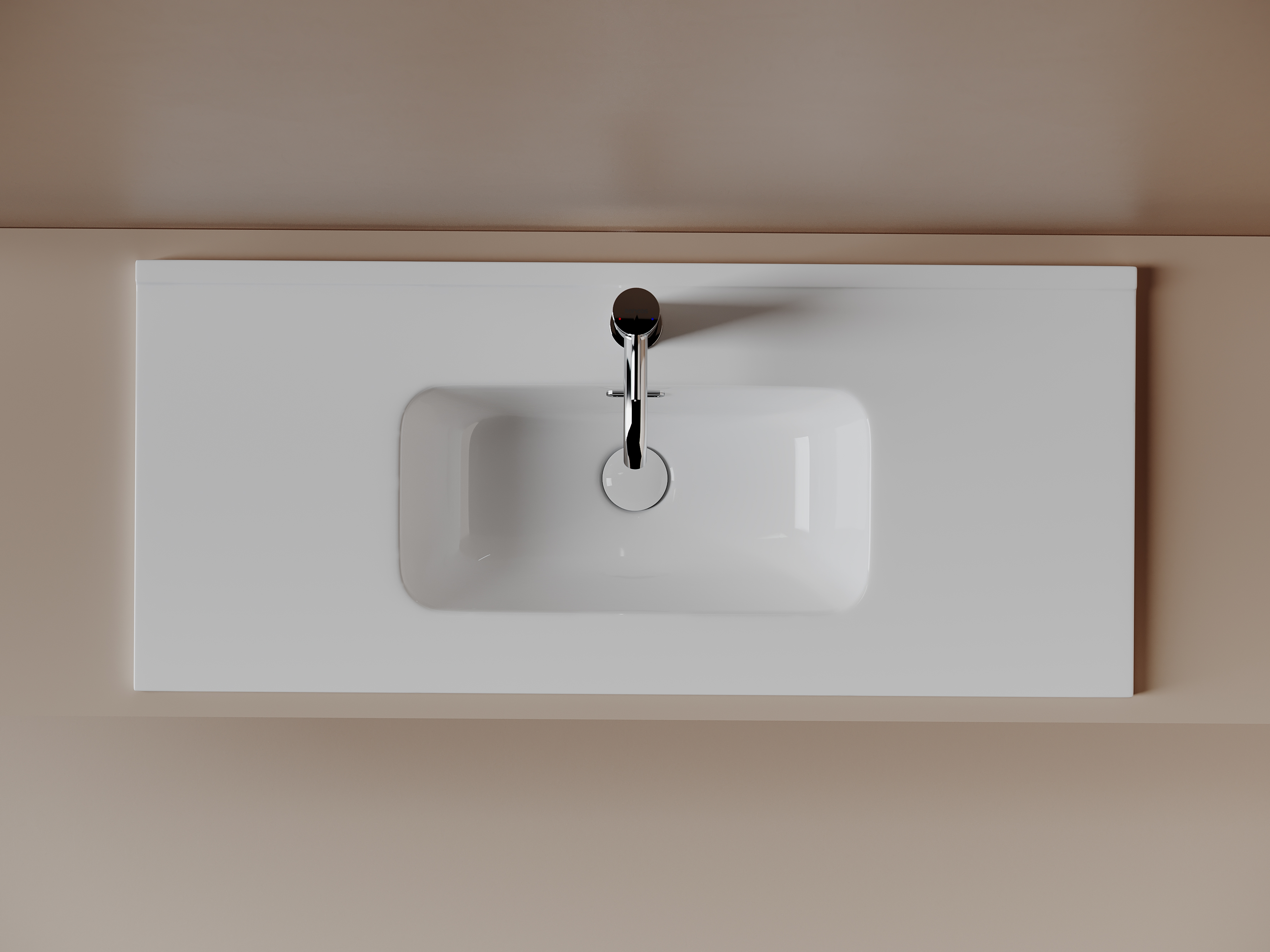 Фото Раковина Ceramicanova Compact CN7030 мебельная 91 × 39,5 × 17 см, белый глянцевый