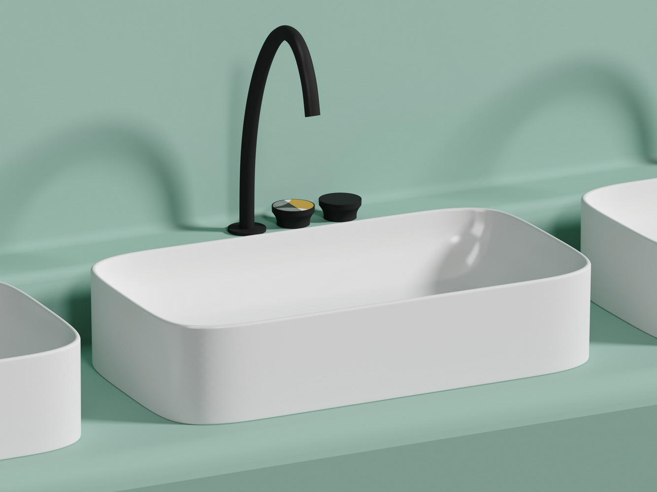 Фото Раковина Ceramicanova Element CN6054MW накладная 70,5 × 38 × 15 см, белый матовый
