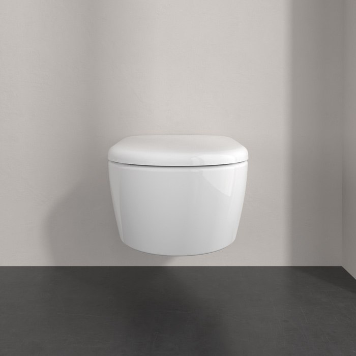 Фото Унитаз подвесной Villeroy & Boch Skyla 5656CL01, безободковый, с сиденьем с микролифтом, белый глянцевый