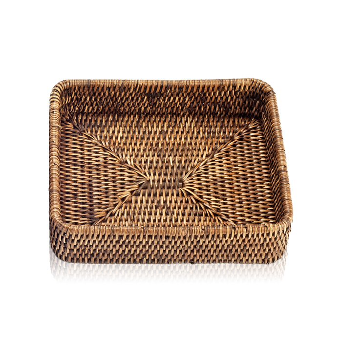 Фото Лоток Decor Walther Basket 0931992 настольный 18x22 см, ротанг темный