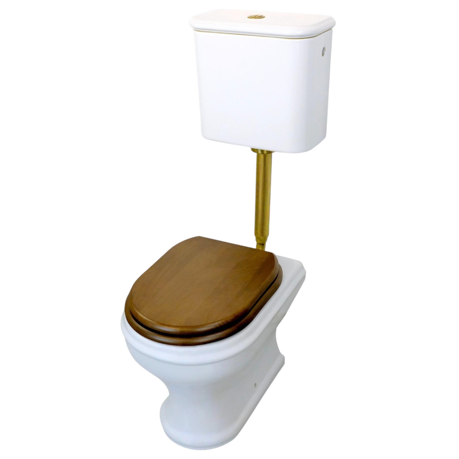 Фото Унитаз Migliore Charme 36380 со средним бачком кнопка бронза, выпуск универсальный