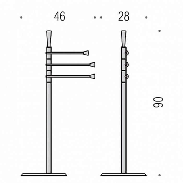Фото Стойка Colombo Isole Piantane B9415N.CR напольная хром глянец