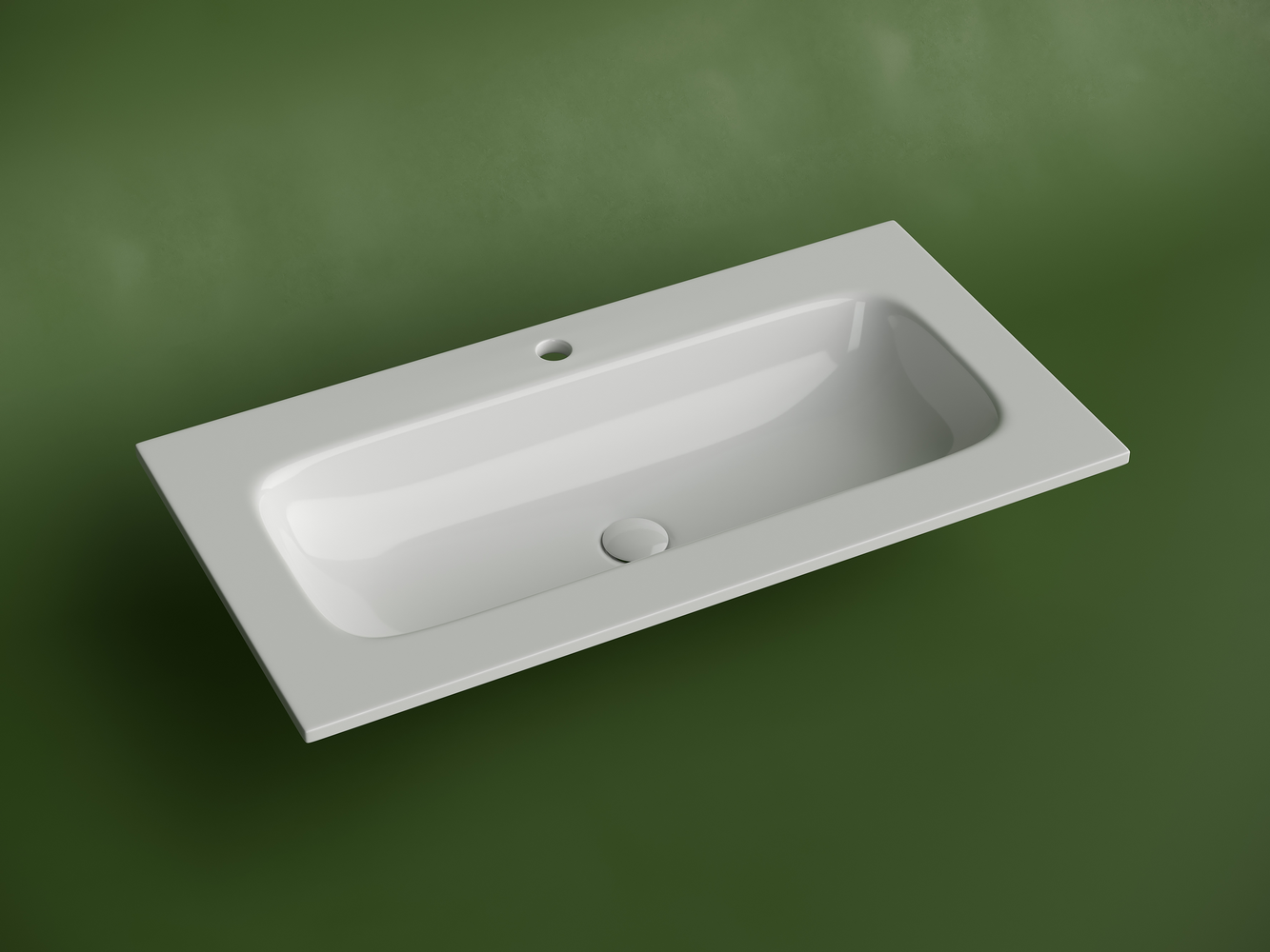 Фото Раковина Ceramicanova Grace CN7019 мебельная 91 × 45,7 × 13,7 см, белый глянцевый