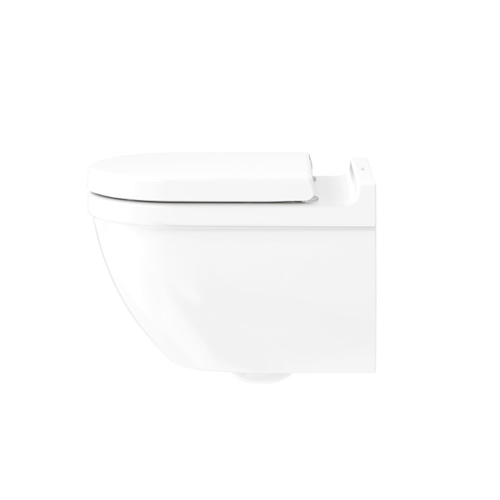 Фото Унитаз подвесной Duravit Starck 3 45270900A1, безободковый, с сиденьем с микролифтом, белый глянцевый