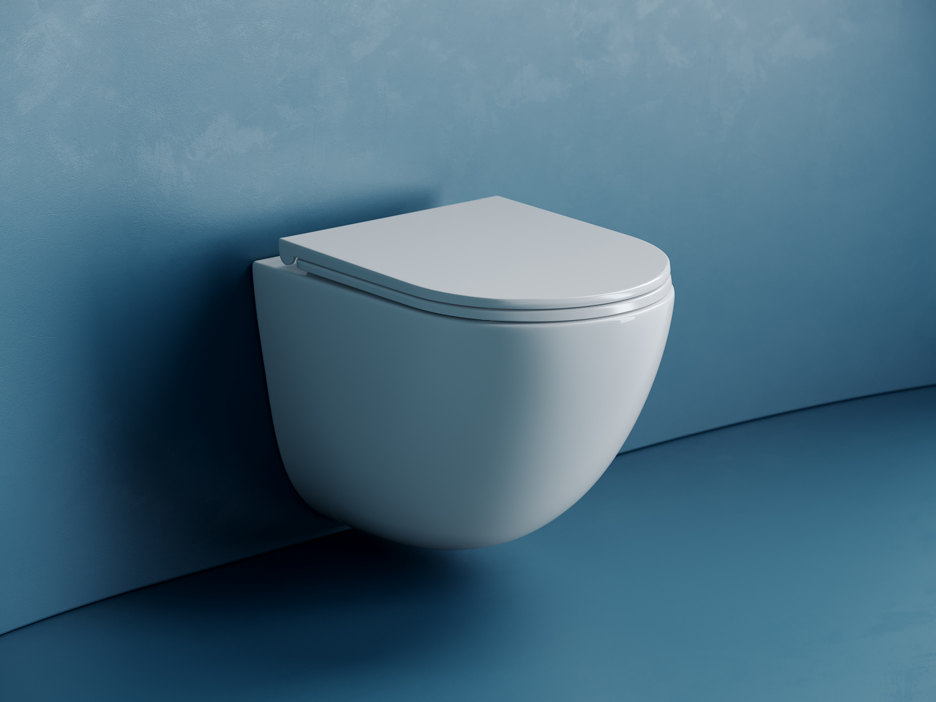 Фото Унитаз Ceramicanova Vogue CN4008T с сиденьем подвесной, белый глянцевый