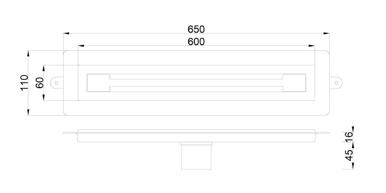 Фото Душевой лоток Boheme B&T Infinity 981-60-BRB нерж.сталь, бронза браш 60 см