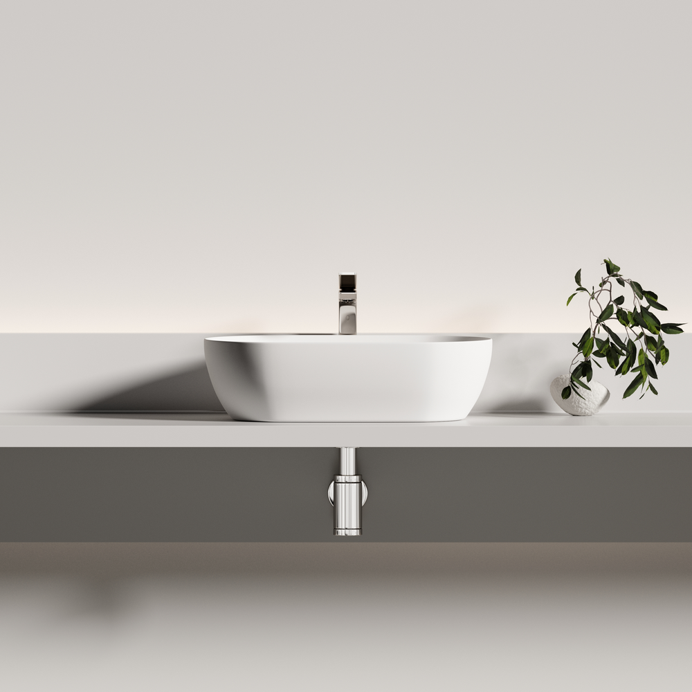 Фото Раковина Ceramicanova Twist CN12001MW накладная 50 × 30 × 14 см, белый матовый
