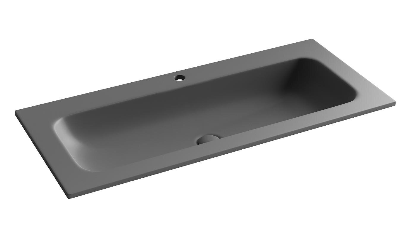 Фото Раковина Ceramicanova Grace CN7013MDH мебельная 101 × 45,7 × 13,7 см, темный антрацит матовый