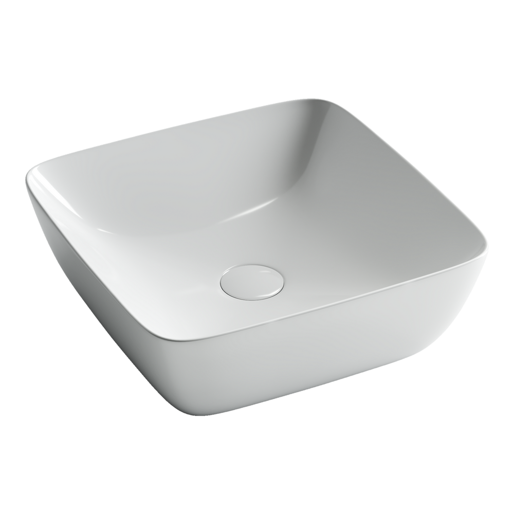 Фото Раковина Ceramicanova Forma CN2002 накладная 42 × 42 × 14,5 см, белый глянцевый