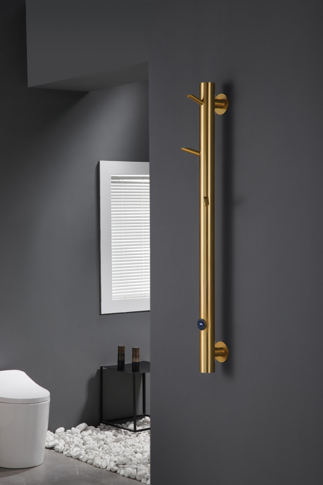 Фото Полотенцесушитель Boheme OAK 724-BR электрический, бронза h150х20 см