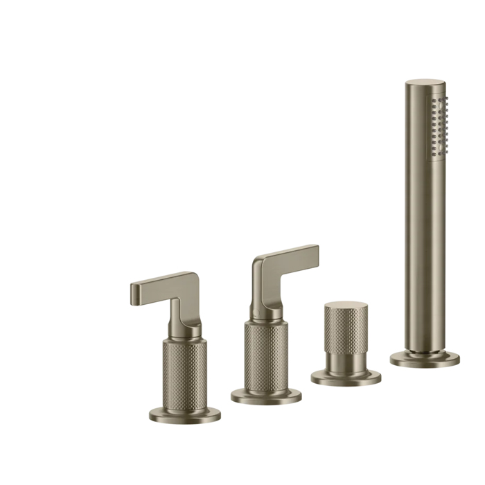 Фото Смеситель Gessi Inciso 58043#149 для ванны с душем, никель браш