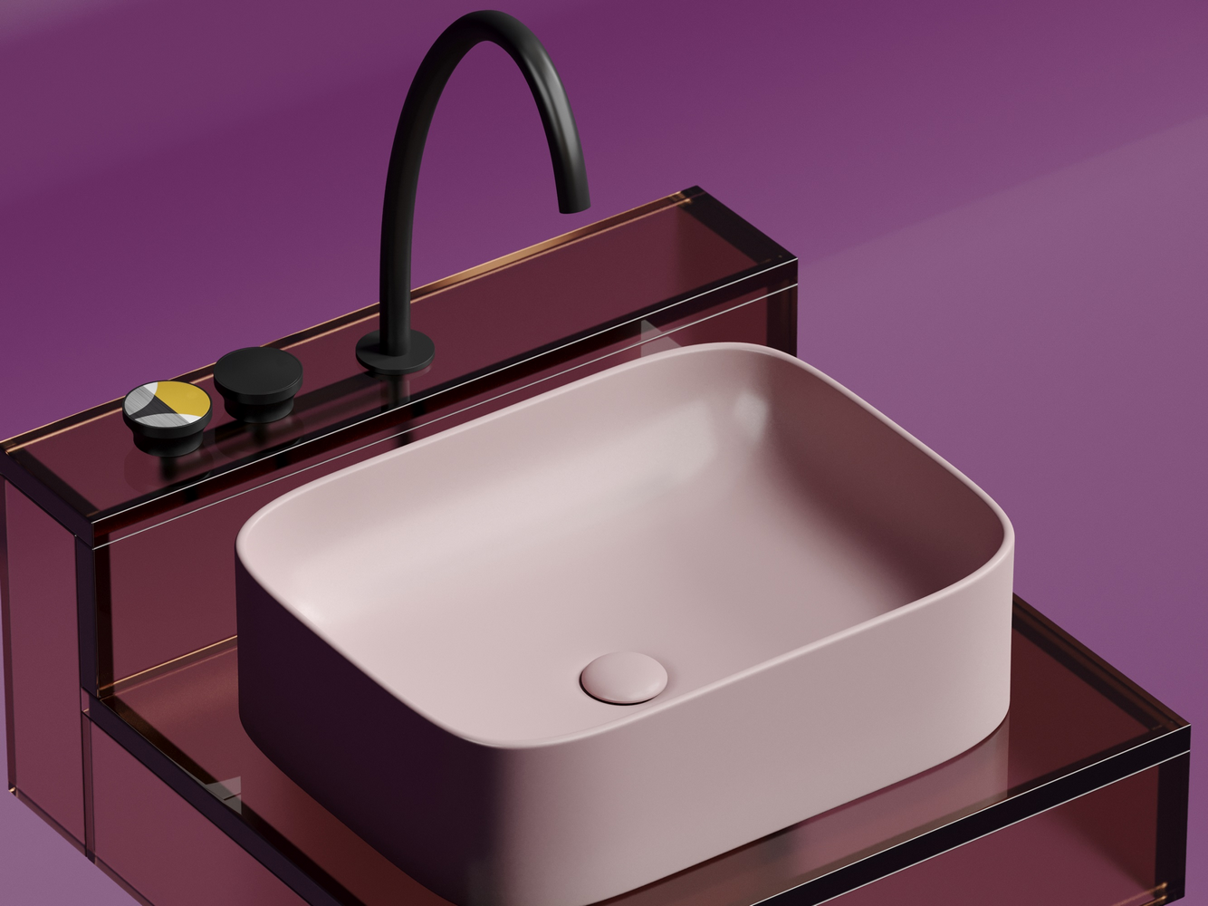 Фото Раковина Ceramicanova Element CN6052MP накладная 50,5 × 38 × 15 см, розовый матовый