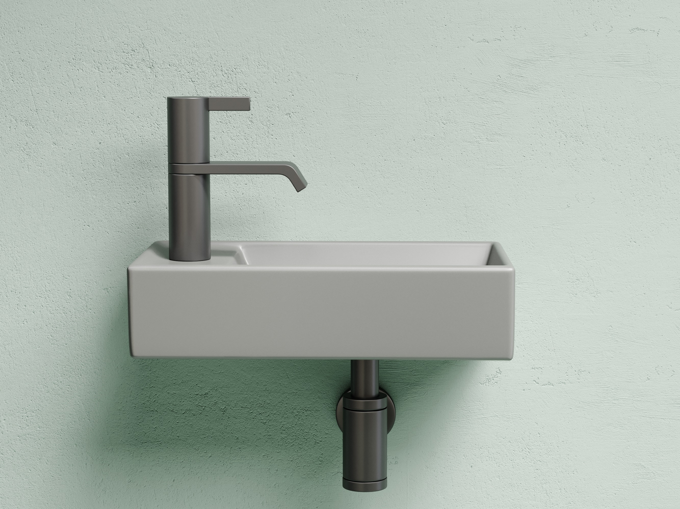 Фото Раковина Ceramicanova Element CN6051RMH подвесная 40,7 × 21,7 × 10 см, антрацит матовый