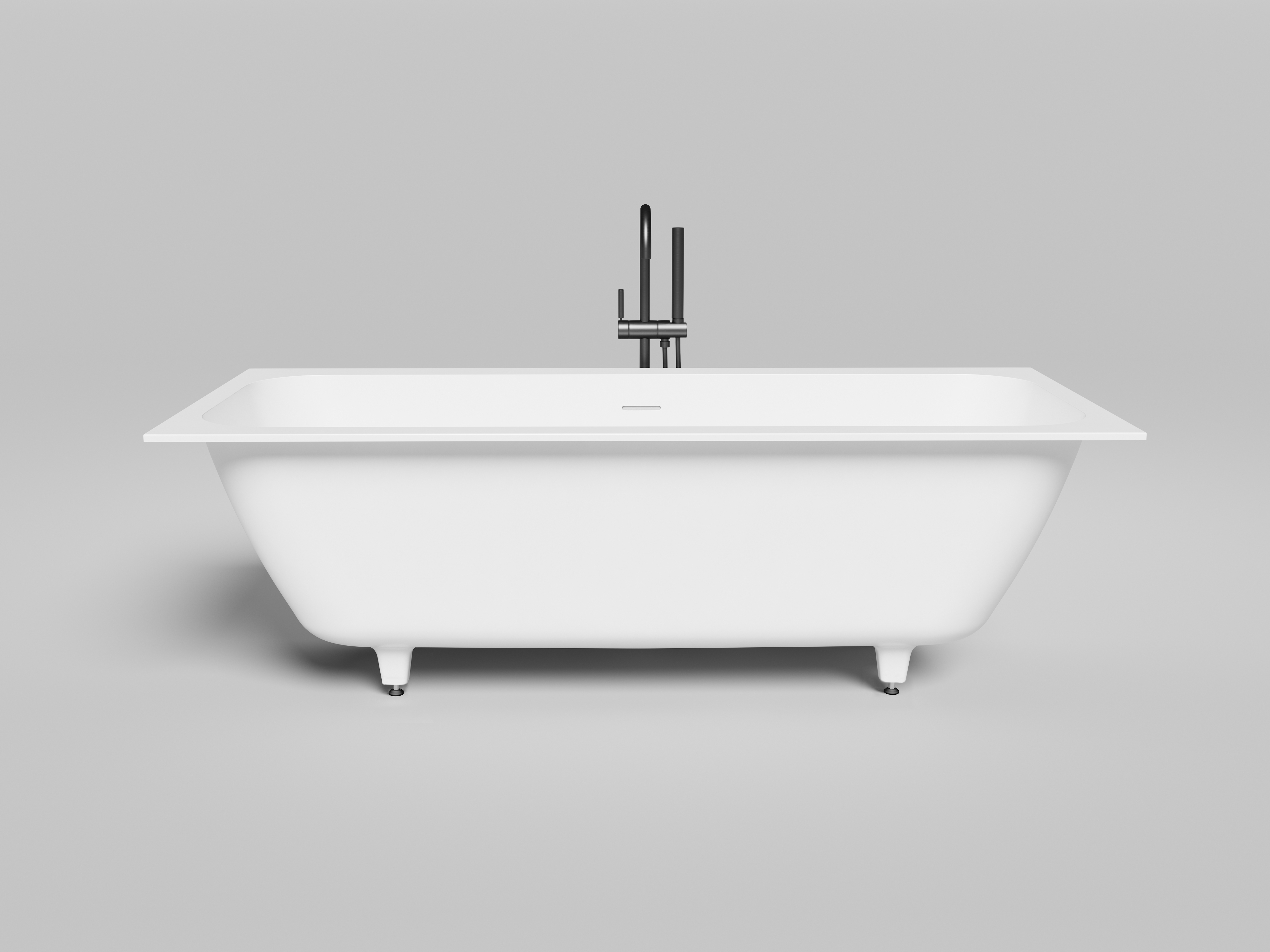 Фото Ванна Salini Orlanda Axis Kit 180x80 103312G встраиваемая из литьевого мрамора, белая глянцевая