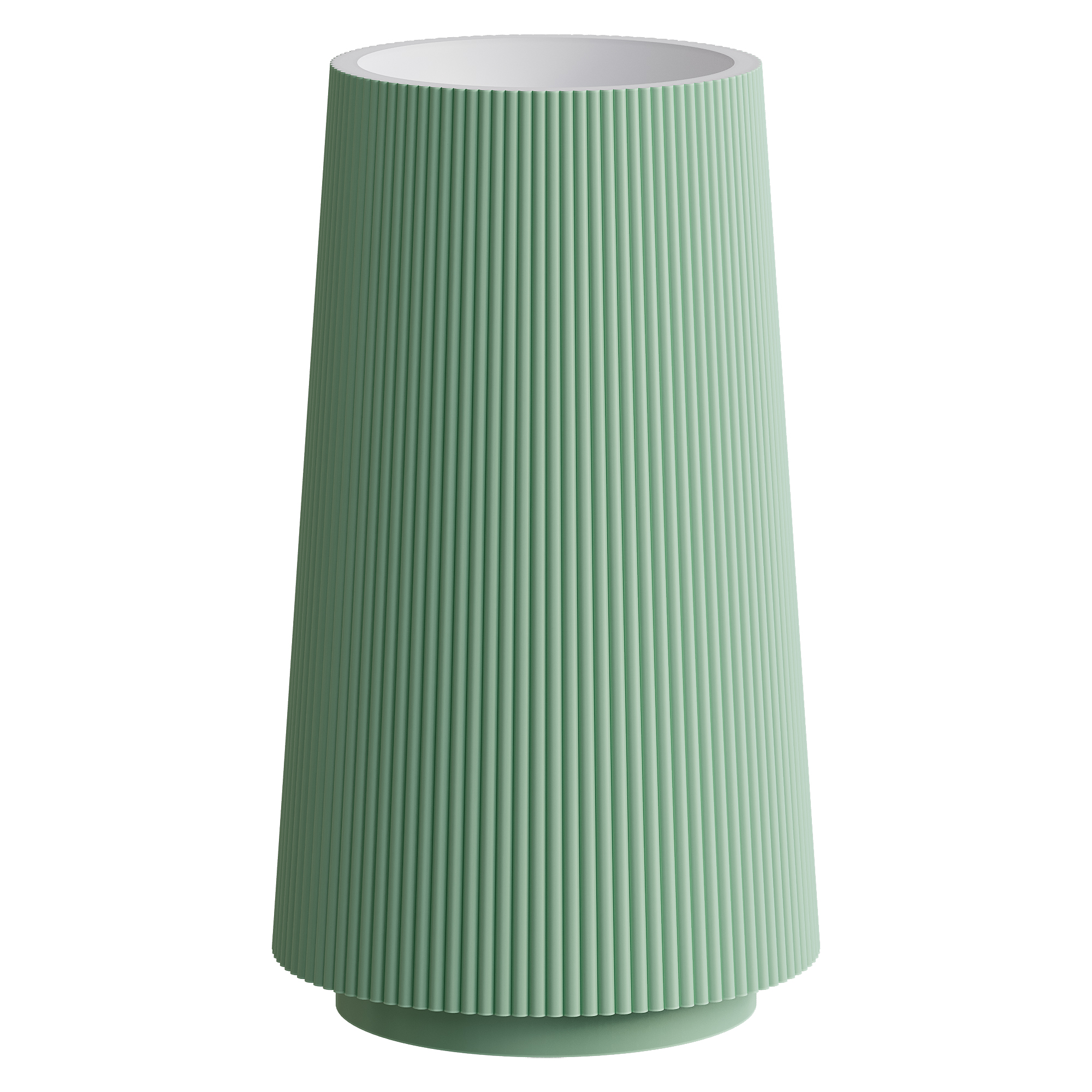 Фото Раковина Boheme Torre 801-Torre-MT напольная круглая рифленая 48×48×85 см, Mint (белый / мятный)
