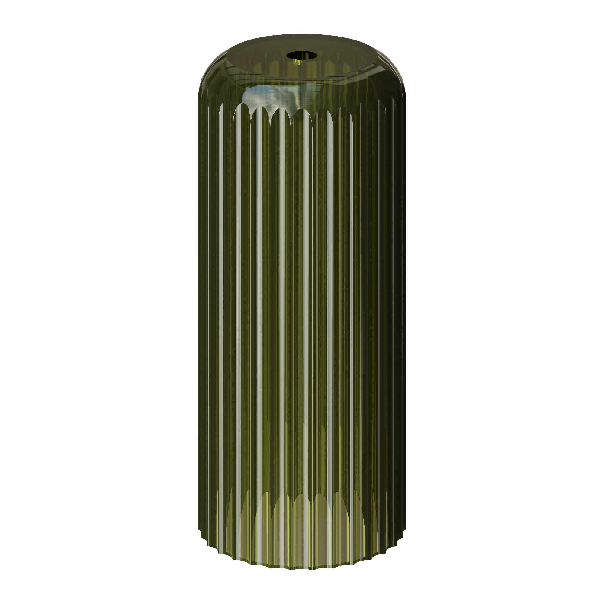 Фото Пьедестал для раковины Boheme Glow 810-BASE-RIB-G-OL напольный круглый рифленый 68 см, Olive (прозрачный изумрудный)