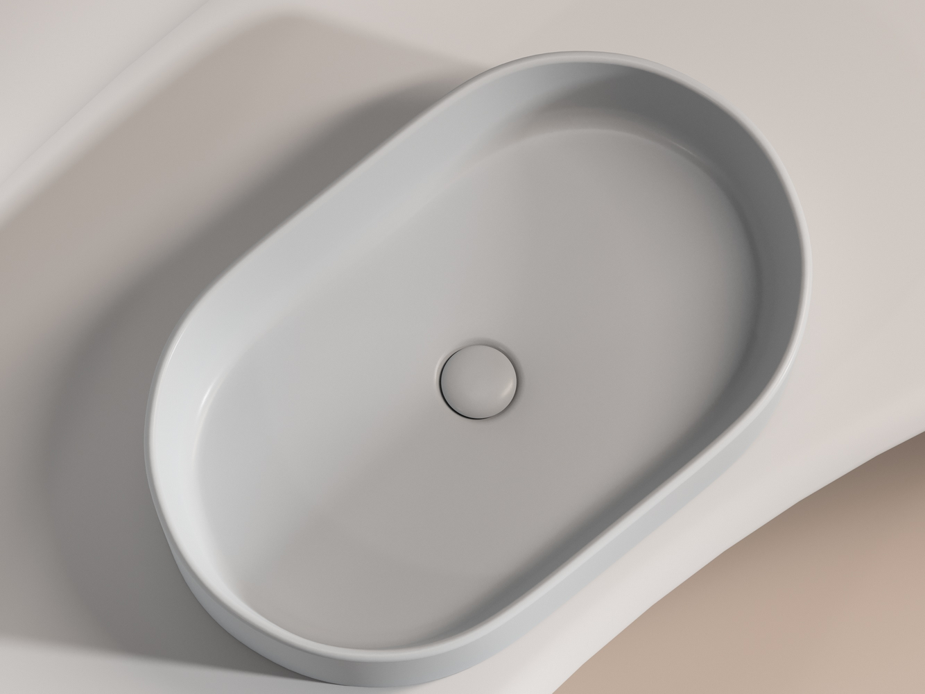 Фото Раковина Ceramicanova Element CN6048MSG накладная 60 × 38,5 × 12,2 см, серый матовый