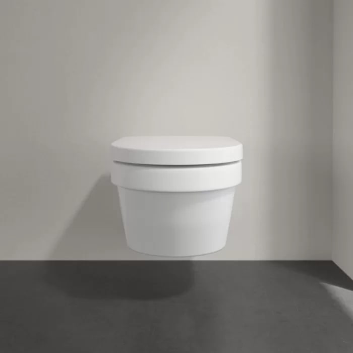 Фото Унитаз подвесной Villeroy & Boch Architectura 5684HR01, безободковый, с сиденьем с микролифтом, белый глянцевый