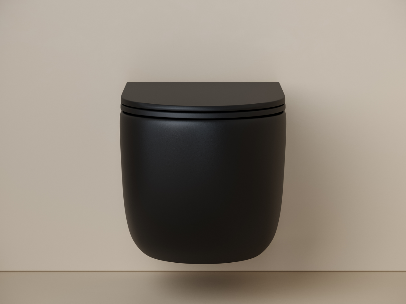 Фото Унитаз Ceramicanova UP CN4007MB с сиденьем подвесной, черный матовый