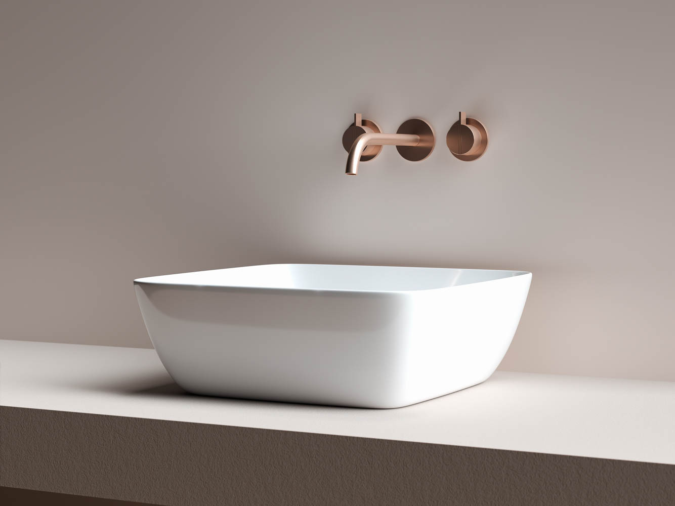Фото Раковина Ceramicanova Forma CN2002 накладная 42 × 42 × 14,5 см, белый глянцевый